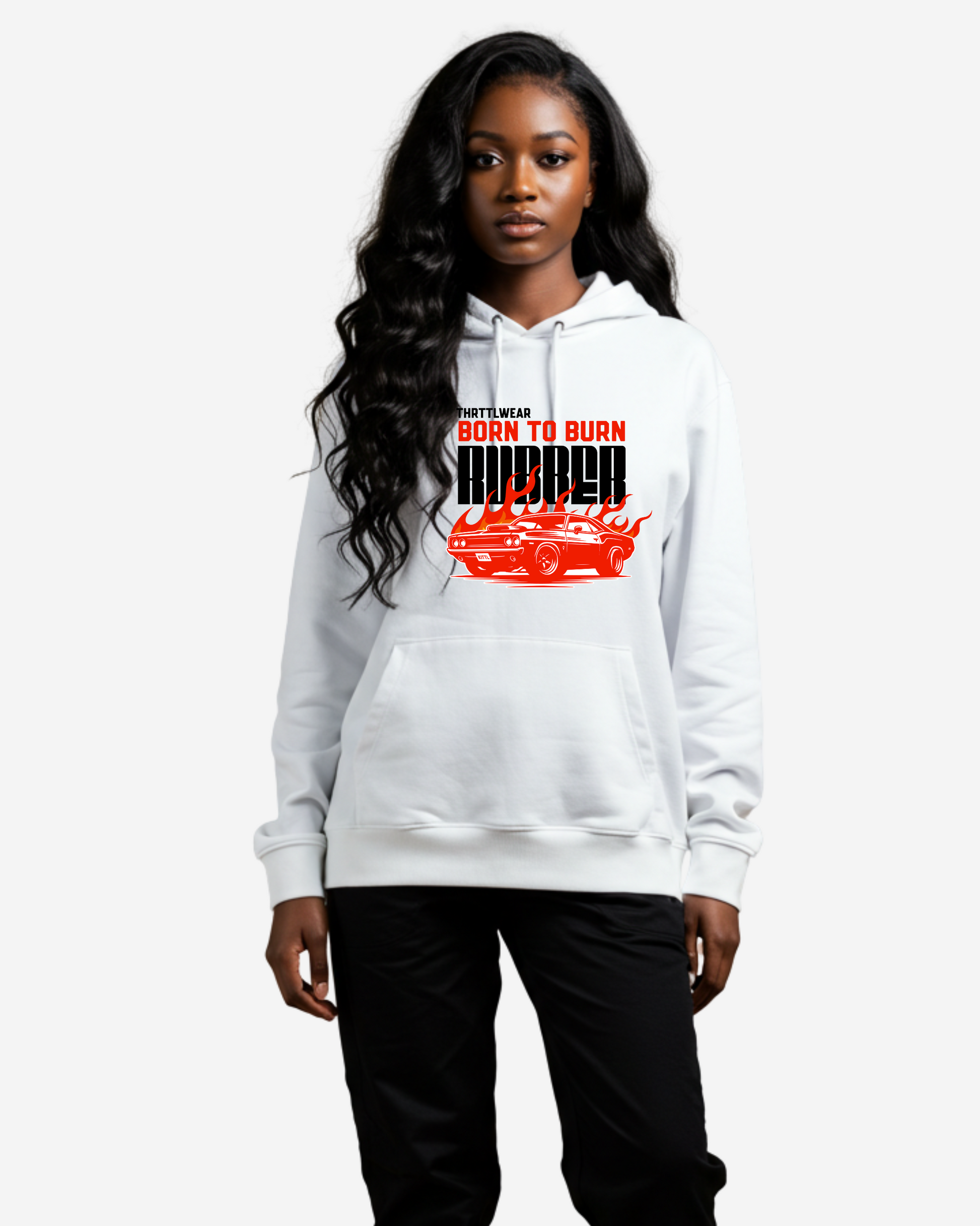 Born to Burn Rubber Oversized Hoodie