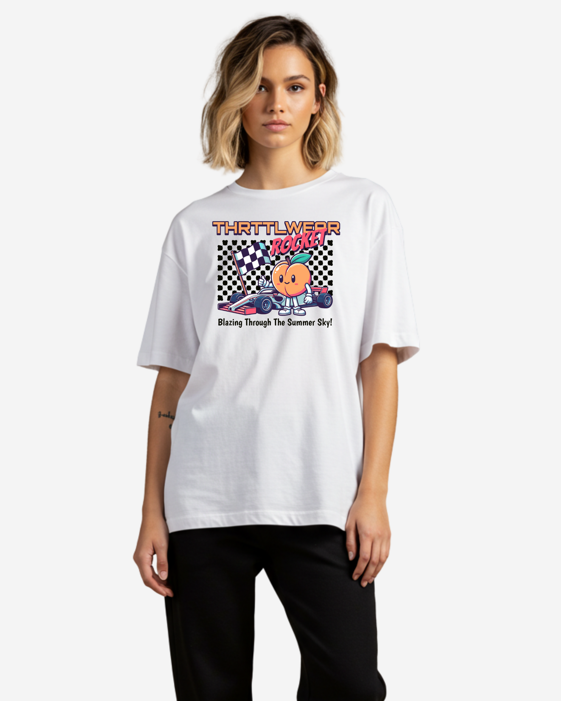 Peach Rocket Oversized T-Shirt